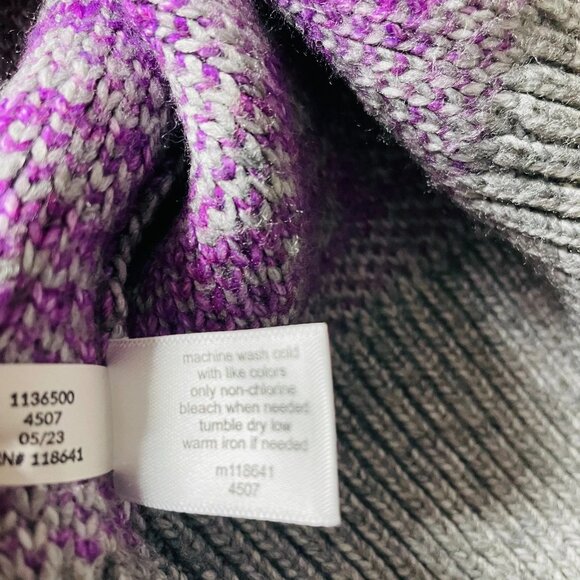 Lane Bryant Womens Gray Crew Neck Fair Isle Jumper Pullover Sweater Size 18/20 - Picture 5 of 8